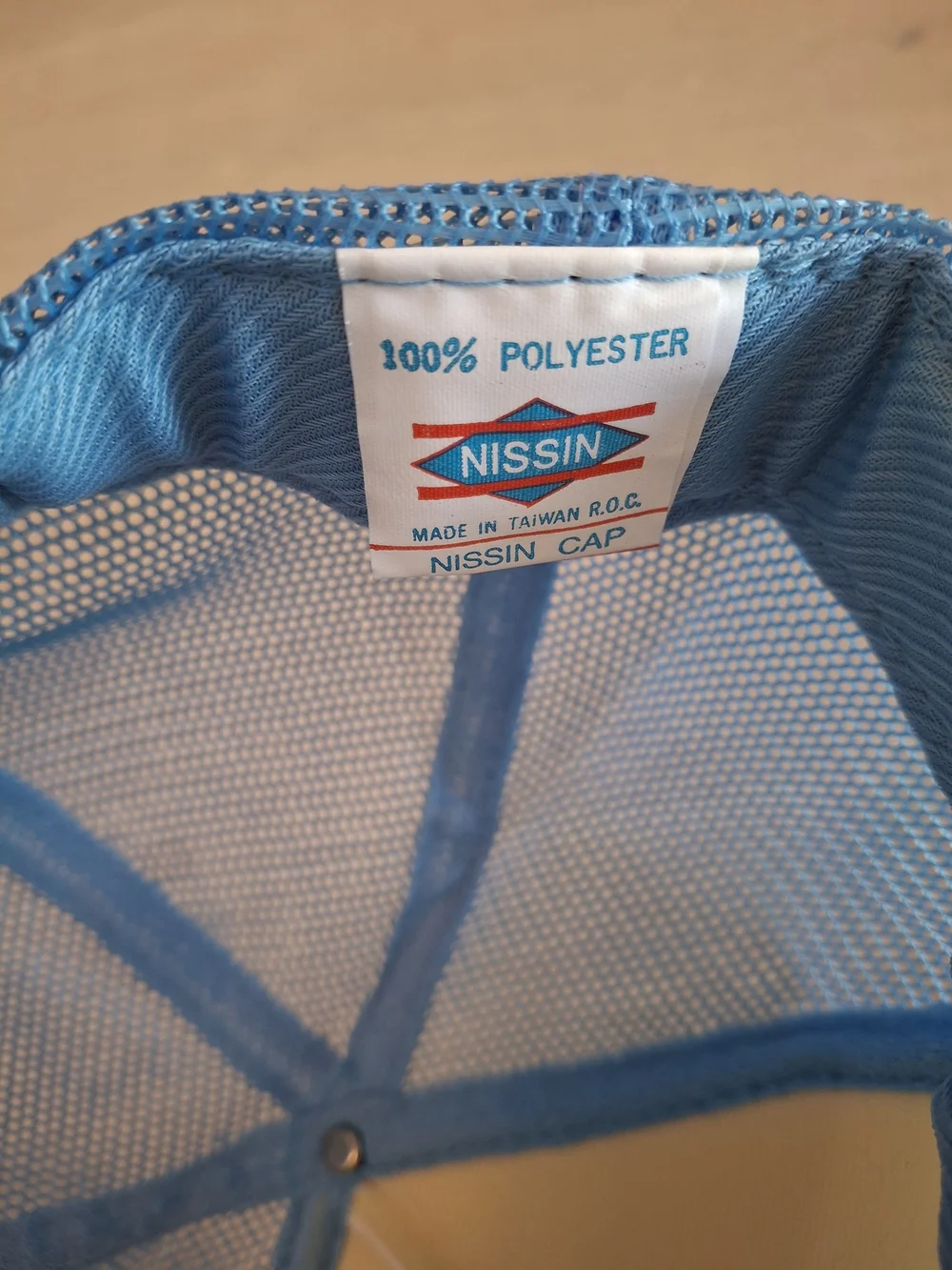Vintage Nevada Western Trucker Hat in Light Blue and White